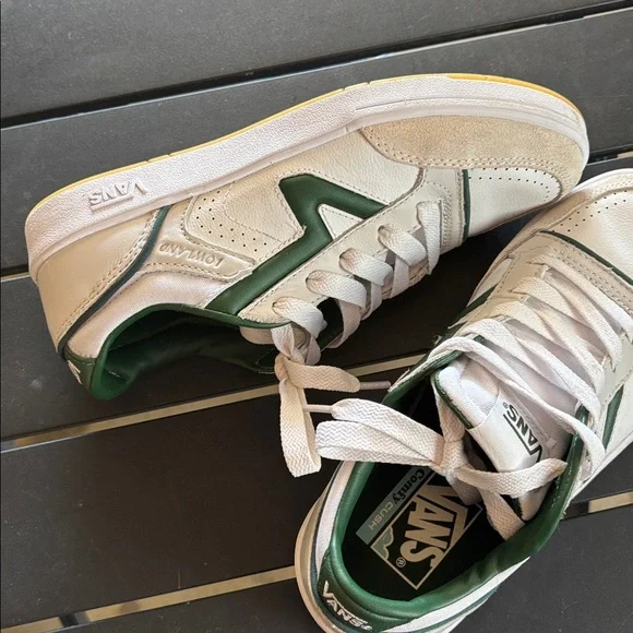 Vans White Green Sneakers Lowland CC Suede Serio Collection 7.5 - Picture 4 of 7